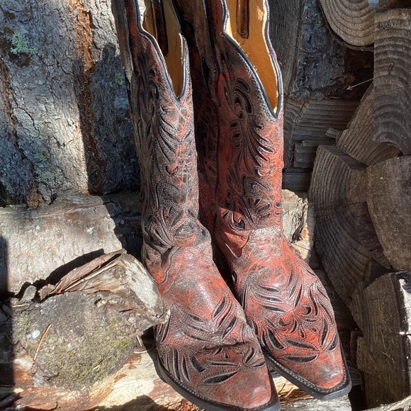 Corral Boots Beautiful Cutout Black Sequin Design Western Boho Boots - Picture 16 of 16